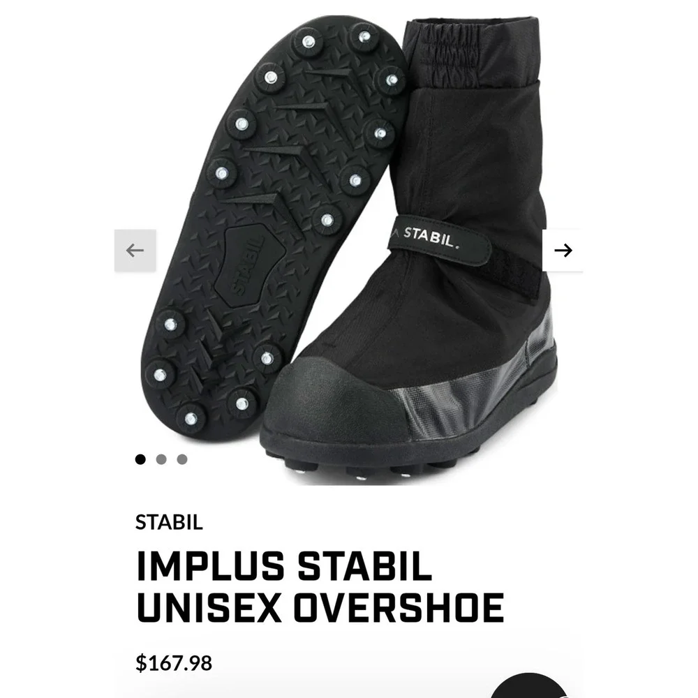 Stabil Overshoes Mid Calf LARGE Fits Ice Cleats Boots Mens 9-10.5 /Wms 10-12 NEW
